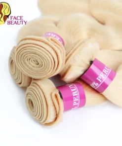 Alternative view of Blonde Hair Weave Bundles Peruvian Body Wave Remy Hair Bundle Human Hair Weft Can Be Dye