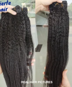 Alternative view of Brazilian Kinky Straight Human Hair Bundles Remy Human Hair Extensions