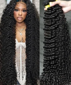 Deep Wave Human Hair Bundles Curly Brazilian Hair Natural Human Hair Remy Loose Deep Wave Hair Bundles