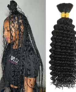 Bulk Human Hair Deep Wave For Braiding Deep Curly No Weft Brazilian Remy Hair Extensions