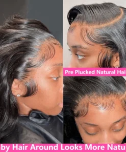 Alternative view of 5x5 13x4 13x6 360 HD Transparent Body Wave Lace Front Human Hair Wig