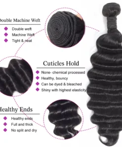 Alternative view of Loose Deep Wave Human Hair Bundles Deep Curly Virgin Raw 100% Human Hair Water Wave