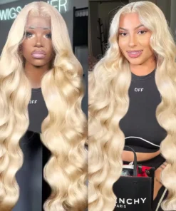 13x4 13x6 HD Transparent Blonde Body Lace Front Brazilian Human Hair Wigs