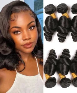Short Loose Wave Bundles Remy Virgin Extension 3Bundles Deal Deep Loose Peruvian Raw Human Hair