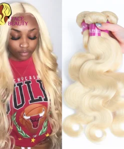 Blonde Hair Weave Bundles Peruvian Body Wave Remy Hair Bundle Human Hair Weft Can Be Dye