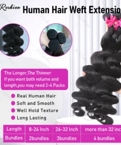 Alternative view of 100% Unprocessed Human Hair Brazilian Raw Virgin Body Wave Extensions