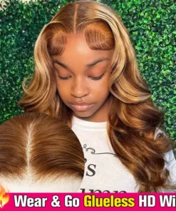 Alternative view of Honey Blonde Body Wave Lace Front Human Hair Wig