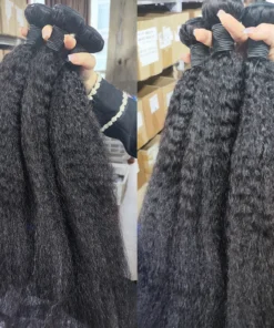 Alternative view of Kinky Straight 100% Human Hair Bundles Brazilian Human Hair Bundles For Women