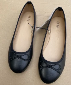 2025 Spring Elegant Bowknot Ballet Flats Classic Shoe Round Toe Comfort Slip-On Ladies Fashion Loafers Leather Mules Shoes