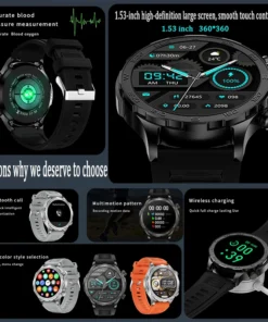 Alternative view of 2025 New Bluetooth Call Smart Watch Men For Huawei AMOLED HD Large Screen Heart Rate NFC IP68 Waterproof GPS Sports Smart Watch