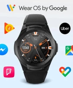 Alternative view of TicSmartwatch S2 Wear OS by Google Smartwatch Built-in GPS 24-Hour Heart Rate Monitor forMen 5ATM IP68 Waterproof forIOS&Android