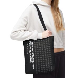 Alternative view of Inspirational Tote Bag, Motivational Tote, Everyday Carry Bag, Gift for Faith, Religious Quote Bag, Stylish Black Tote