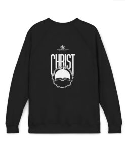 Alternative view of Unisex Fleece Raglan Sweatshirt - Christ Design, Cozy Christian Apparel, Perfect for Faith Gatherings, Gifts, Church Events