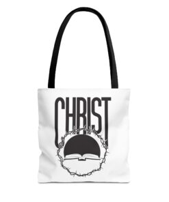 Alternative view of Inspirational Tote Bag | Christ Design, Christian Gift, Bible Verse Tote, Church Accessory, Faith-Based Bag