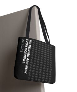 Inspirational Tote Bag, Motivational Tote, Everyday Carry Bag, Gift for Faith, Religious Quote Bag, Stylish Black Tote