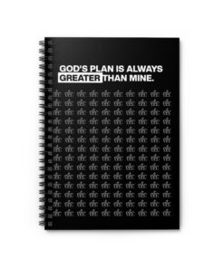 Inspirational Spiral Notebook - God’s Plan is Always Greater Than Mine | Motivational Journal, Gifts for Faith, School Supplies, [...]