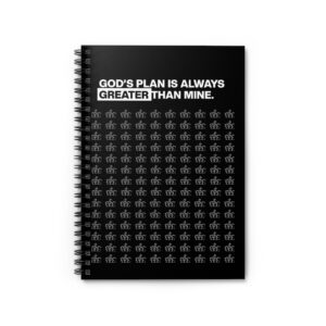 Inspirational Spiral Notebook - God’s Plan is Always Greater Than Mine | Motivational Journal, Gifts for Faith, School Supplies, [...]
