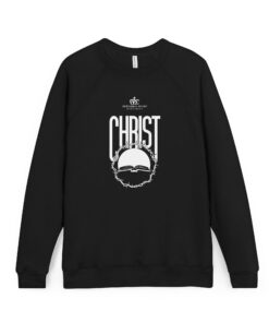 Unisex Fleece Raglan Sweatshirt - Christ Design, Cozy Christian Apparel, Perfect for Faith Gatherings, Gifts, Church Events