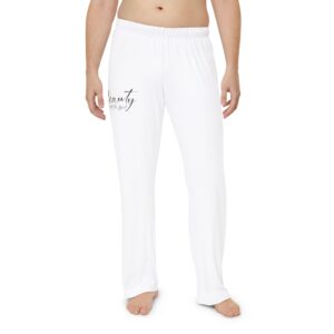 Men's Pajama Pants with 'Beauty' Design, Cozy Sleepwear, Relaxation Pants, Gift for Him, Weekend Lounging