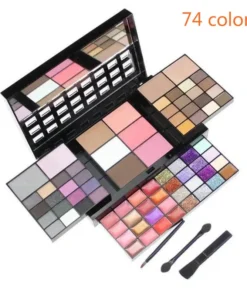 Alternative view of 40/74/78 Colors Glitter Eyeshadow Palette Matte Waterproof Long Lasting Pressed Powder Cosmetics Kit Fashion Women MakeUp Tools